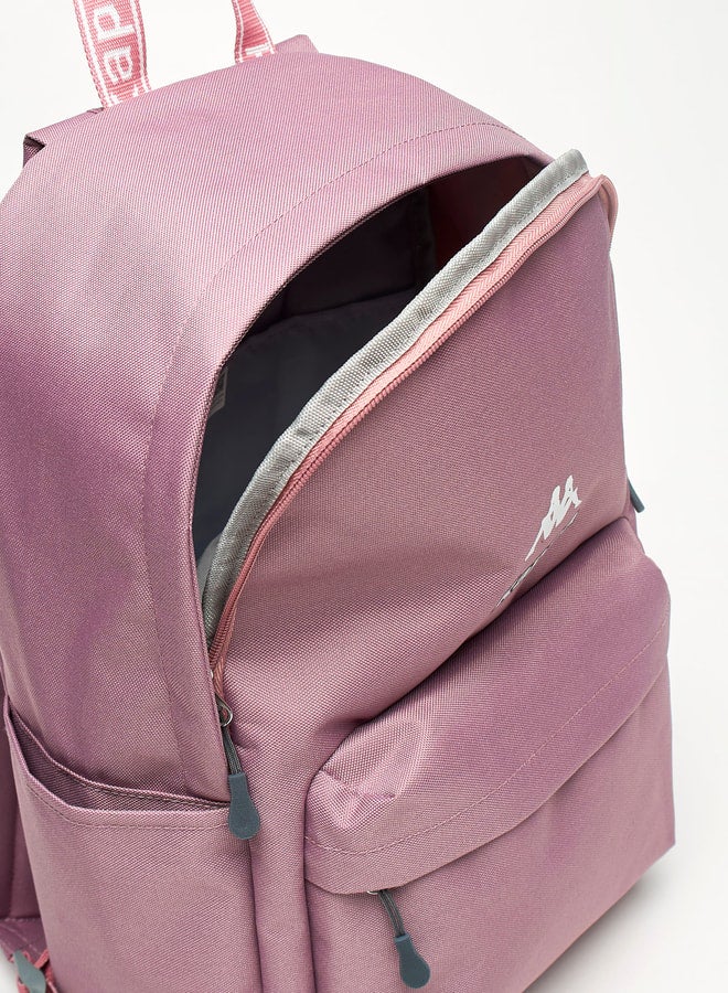 Kappa Logo Detail Backpack with Adjustable Shoulder Straps - Image 4