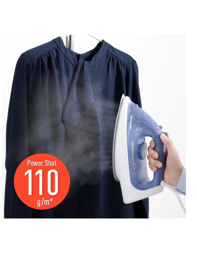 Panasonic Steam Iron with Powerful Steam for Quick & Easy Ironing NI-S530 300 ml 2400 W NI-S530 Blue - Image 2