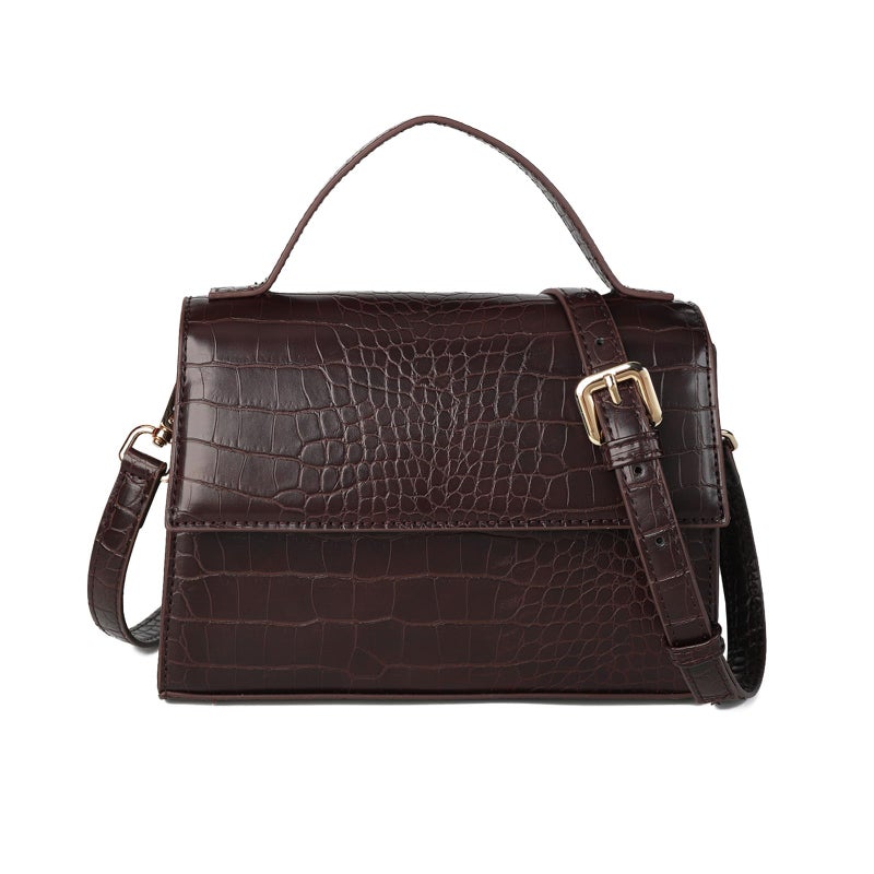 Gladdon Small Crossbody Purse for Women Trendy Ladies Top Handle Shoulder Bags Brown - Image 1