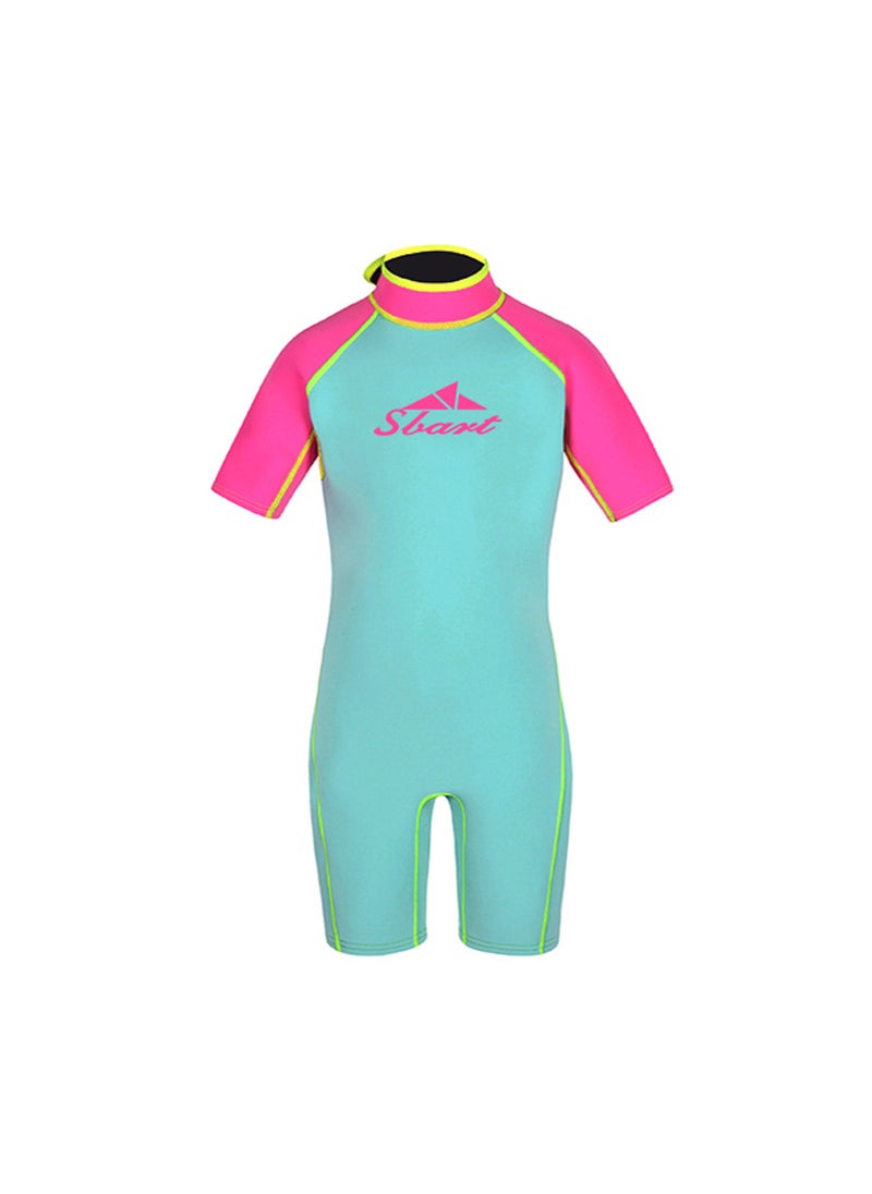 Generic - 2MM Kids Wetsuit Full Body Diving Suit Quick-Dry Swimwear 1040 Pink - Image 1