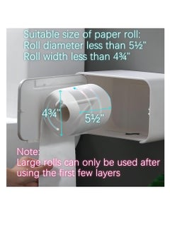 Excefore Folded Hand Towel Dispenser for Bathroom, Pet Proof Plastic TP Tissue Holder, Visualization Paper Towel Holder, Outdoor Waterproof Toilet Paper Holder, Full Cover Adhesive Mounted  - Image 4