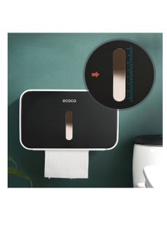Excefore Folded Hand Towel Dispenser for Bathroom, Pet Proof Plastic TP Tissue Holder, Visualization Paper Towel Holder, Outdoor Waterproof Toilet Paper Holder, Full Cover Adhesive Mounted  - Image 2