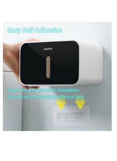 Excefore Folded Hand Towel Dispenser for Bathroom, Pet Proof Plastic TP Tissue Holder, Visualization Paper Towel Holder, Outdoor Waterproof Toilet Paper Holder, Full Cover Adhesive Mounted  - Image 5