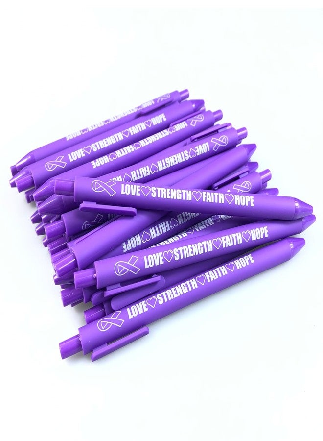 Alodidae Purple Ribbon Awareness Pens Domestic Violence Awareness Accessories Alzheimers Pancreatic Cancer Lupus Awareness Products Retractable Ballpoint Pen - Image 3