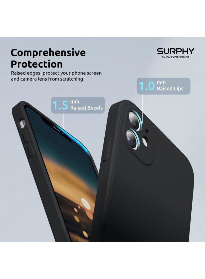 SURPHY Square Design for iPhone 11 Case with Camera Protection, Straight Edge Slim Design, Liquid Silicone Phone Case for iPhone 11 6.1 inches, Black - Image 4