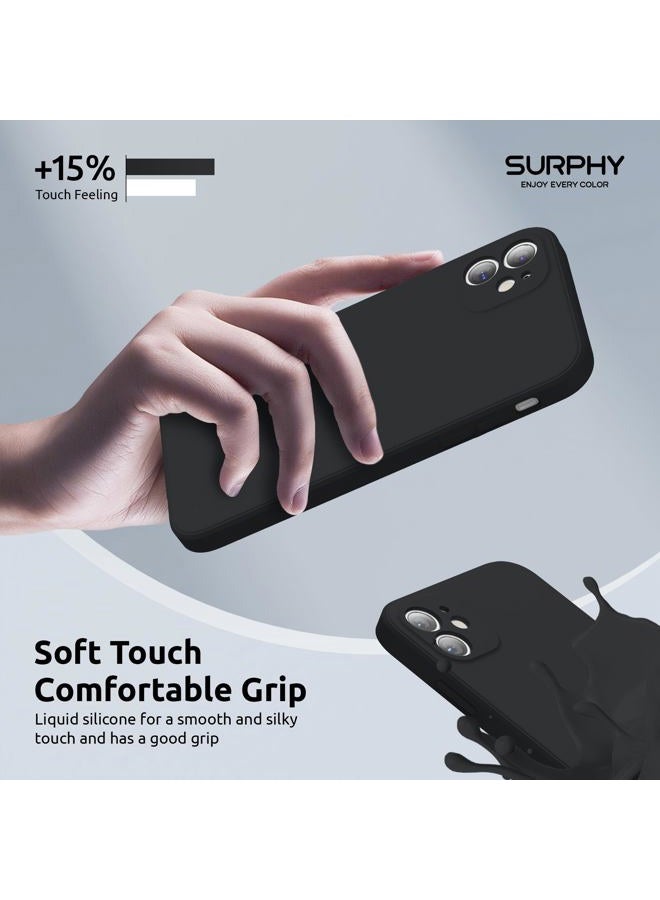 SURPHY Square Design for iPhone 11 Case with Camera Protection, Straight Edge Slim Design, Liquid Silicone Phone Case for iPhone 11 6.1 inches, Black - Image 5