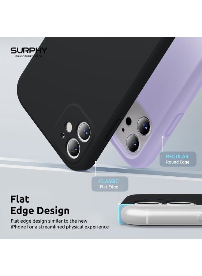 SURPHY Square Design for iPhone 11 Case with Camera Protection, Straight Edge Slim Design, Liquid Silicone Phone Case for iPhone 11 6.1 inches, Black - Image 3