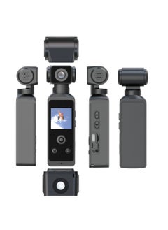 General Handheld 5K Video Camera Camcorder, UHD 5K 30fps WiFi Pocket Digital Camera, 6-Axis Gyroscope Vlogging Camera with 1.33-inch Screen, 270° Rotable Lens, Mic Included, IP8 Water Proof, for Photography  - Image 1