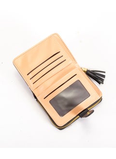 The Black Pearl Accessories Leather Flip Wallet & CardHolder with 9 Pockets and Zipped Pocket Flowery Black  - Image 2