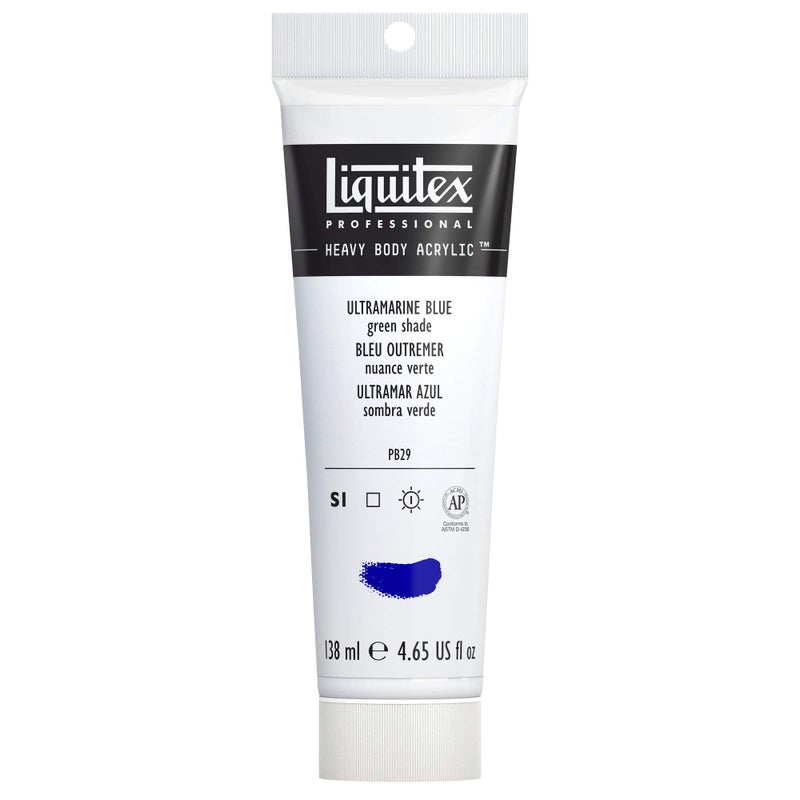 Liquitex Professional Heavy Body Acrylic Paint, 4.65-oz (138ml) Tube, Ultramarine Blue (Green Shade) - Image 1