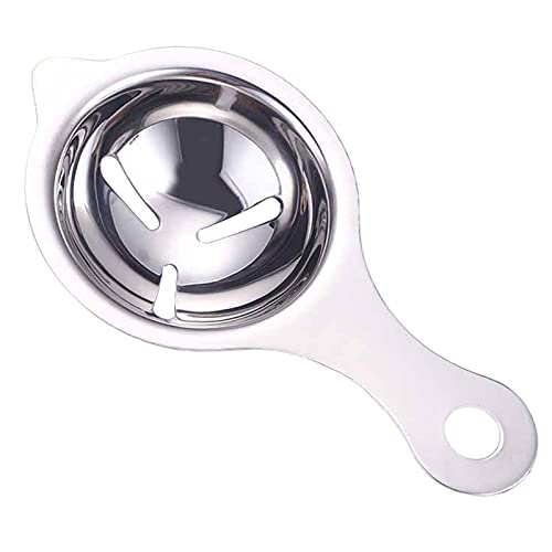 Mockery Egg Separator, Stainless Steel Egg Yolk White Separator Baking Kitchen Tools, Divider Egg Strainer, Egg Filter Extractor, Cooking Baking Tools - Image 1