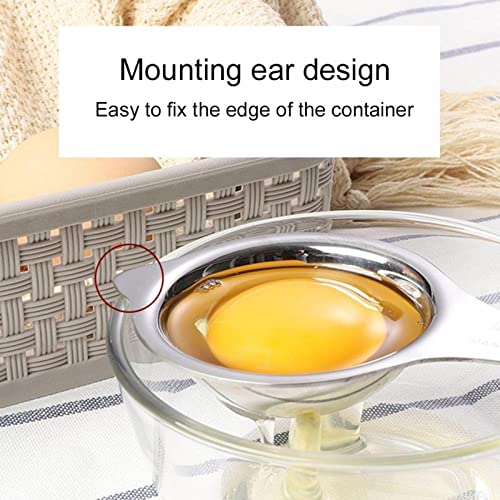 Mockery Egg Separator, Stainless Steel Egg Yolk White Separator Baking Kitchen Tools, Divider Egg Strainer, Egg Filter Extractor, Cooking Baking Tools - Image 2