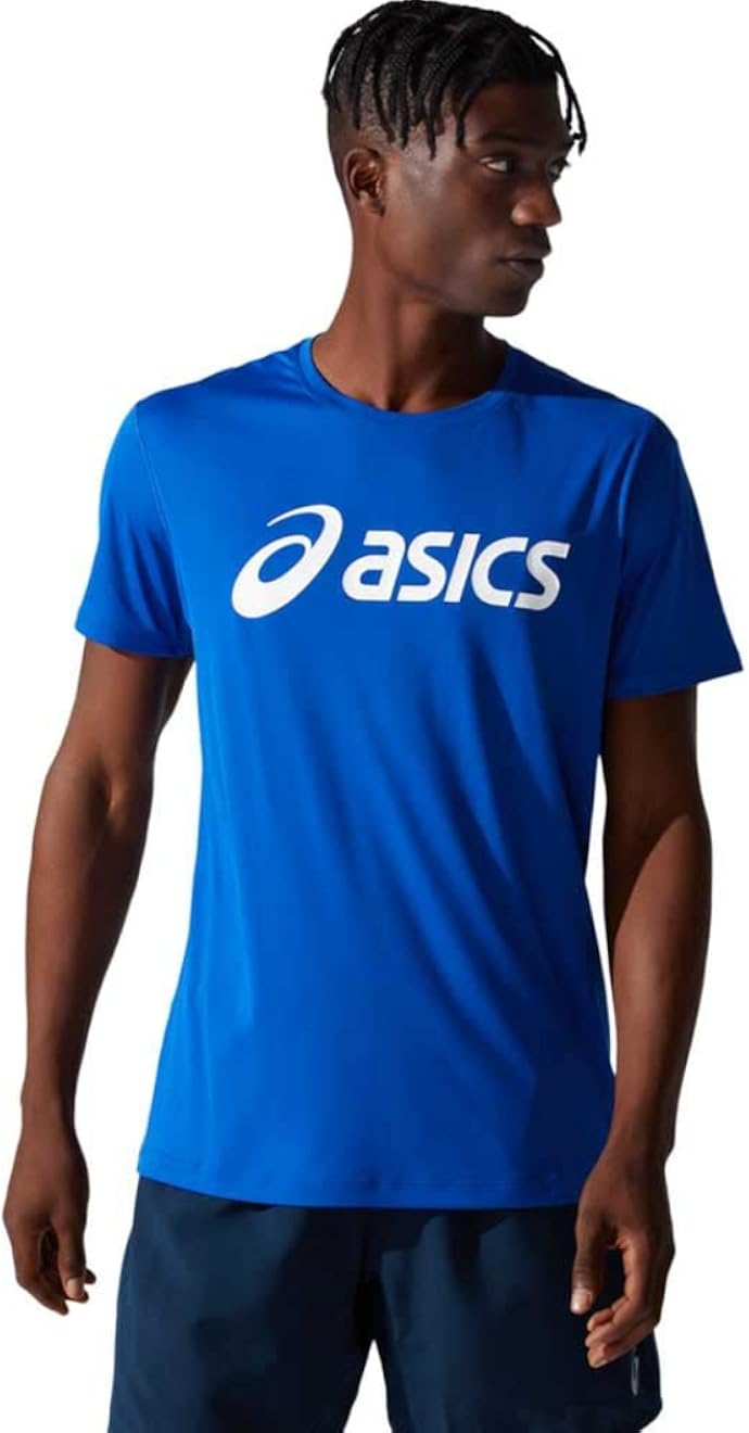 ASICS Men's Sports Tshirt Core Recycled Material Fitness Light Tee (XL, Blue)