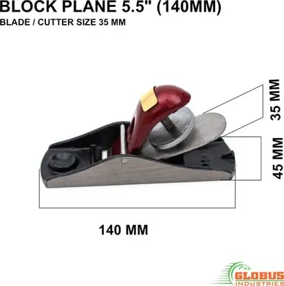 GLOBUS Steel Carpenter Plane 5.5 Inch with 8 Inch Try Square Measuring Tool | Precision Woodworking Hand Tool Set for Carpentry Furniture and Joinery Work | Durable and Accurate Tools - Image 3