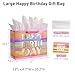 SUNCOLOR Large Happy Birthday Gift Bag with Tissue Paper Card 13 x 102 x 47 Inches Premium Paper Bag for Birthday Kids Womens Mothers Gifts - Image 4