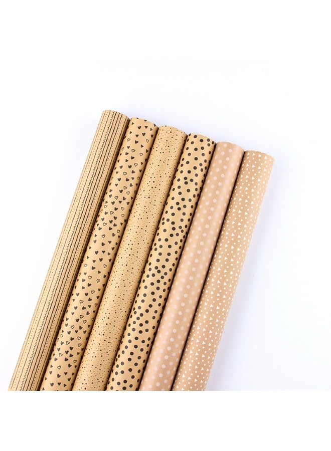 Neox 6 Sheets Gift Wrapping Paper With Accessories,Holiday Gift Wrapping Paper,Birthday Gift Box Gift Wrapping DIY, Gift Wrapping Paper for Birthday, Holiday, Wedding, Party,Kids Gift Wrapping (70cmX50cm) - Image 3