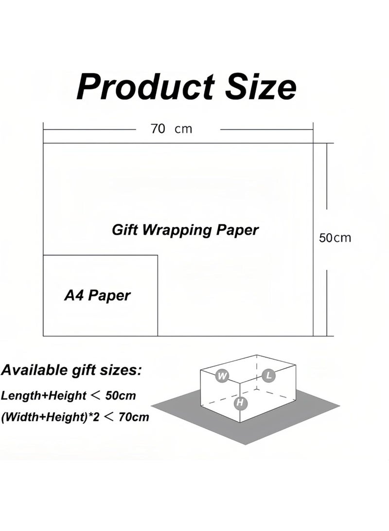 Neox 6 Sheets Gift Wrapping Paper With Accessories,Holiday Gift Wrapping Paper,Birthday Gift Box Gift Wrapping DIY, Gift Wrapping Paper for Birthday, Holiday, Wedding, Party,Kids Gift Wrapping (70cmX50cm) - Image 5