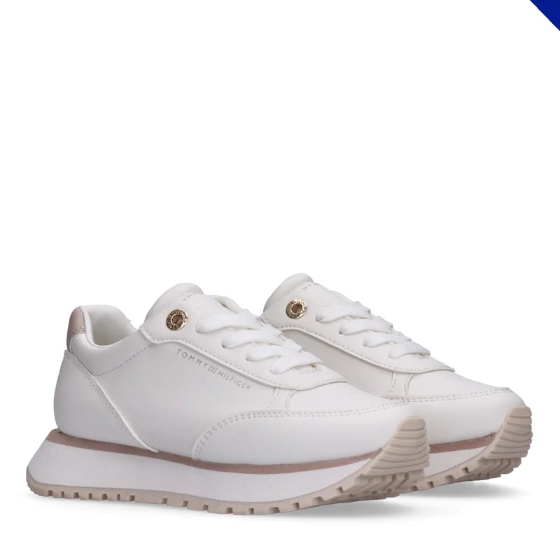 تومي هيلفيغر Little Low Top Lace Up Sneakers