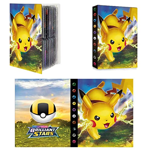 PATPAT Poke-Mon Binder, Trading Cards Collector Album For 120 Poke-Mon Cards Cartoon Prints Bag Poke-Mon Cards Binder Poke-Mon Collection Cards Pack Bag Gift For Kids Boys Girls-Mewtwo (No Cards) - Image 1