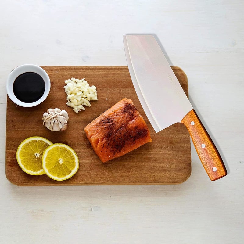 FLOXIT Stainless Steel Ultra Sharp Cleaver Kitchen Knife Ergonomic NonSlip Handle Heavy Duty Blade Suitable for Cutting VegetablesMeat Fish etc High Carbon Cooking Knife Knife G Big - Image 3