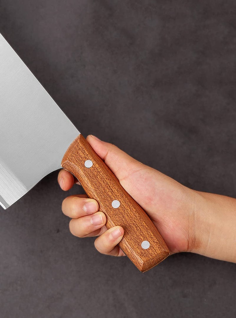 FLOXIT Stainless Steel Ultra Sharp Cleaver Kitchen Knife Ergonomic NonSlip Handle Heavy Duty Blade Suitable for Cutting VegetablesMeat Fish etc High Carbon Cooking Knife Knife G Big - Image 5