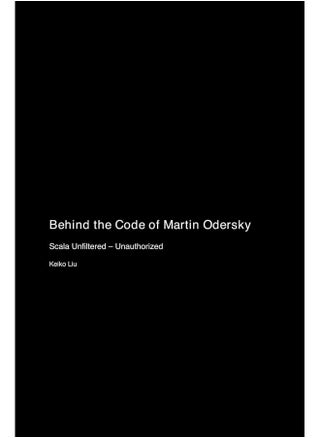 Behind the Code of Martin Odersky: Scala Unfiltered - Unauthorized - pzsku/Z5246E0D2A82517EBD7C0Z/45/1747996926/afaff977-90a3-4cbf-a172-79fe9a762bb6