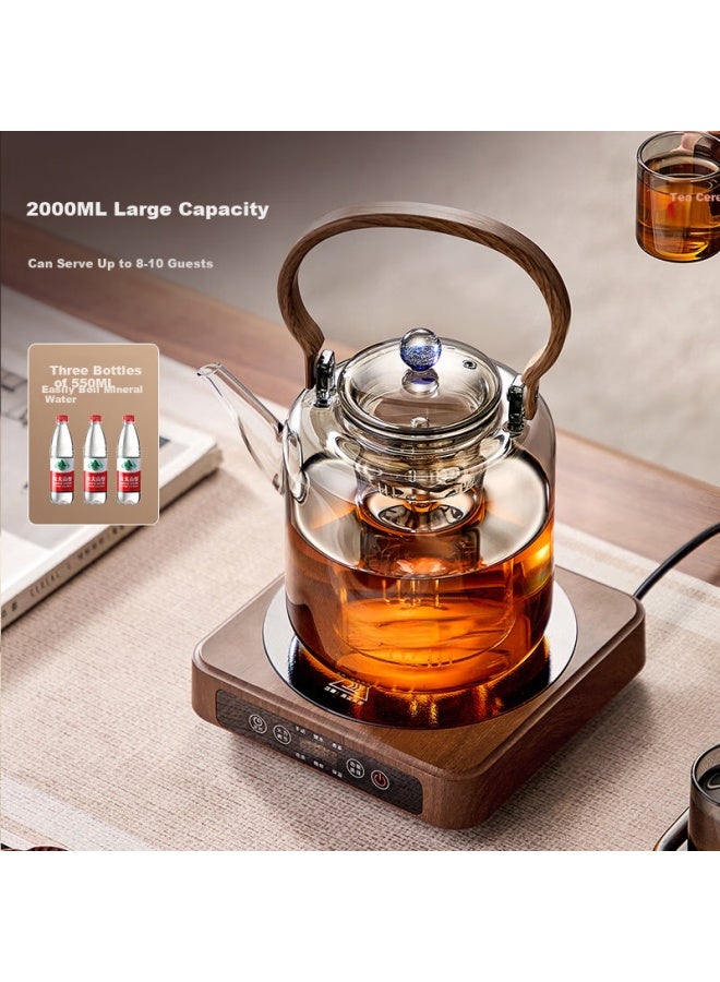 Yihutea Yihu Tea Large Capacity 2l Thickened Glass Electric Ceramic Stove Teapot High Temperature Resistant Water Boiling Kettle With Handle - Image 2