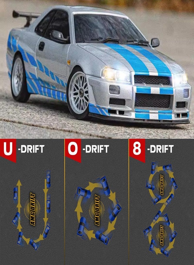 ARRIS سيارة درفت RC LDRC LD1899 1/18 GTR R34 2.4GHz RWD سيارة رالي RC مع هيكل سبيكة سيارات سباق تحكم عن بعد للانجراف على الطرق للبالغين - Image 5