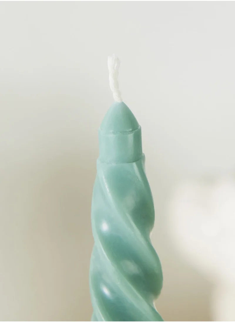 Paddywax Cypress & Fir Twisted Tapers Evergreen Green - 2 Pack