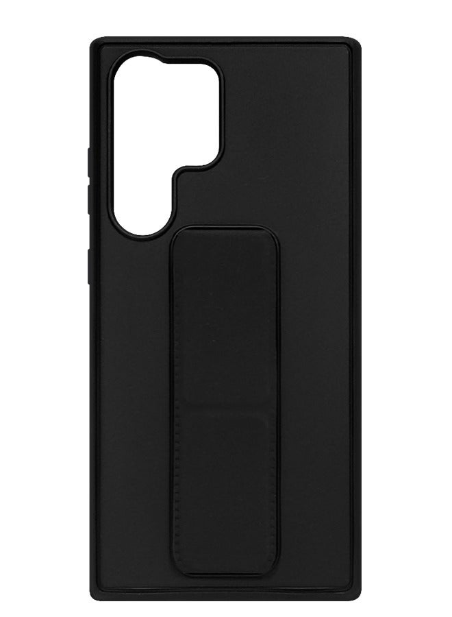 إينيكس جراب حماية 3 في 1 مغناطيسي ذو مسند للهاتف وسوار لأصابع اليد لهاتف سامسونج جالكسي اس 23 الترا- أسود - Image 1