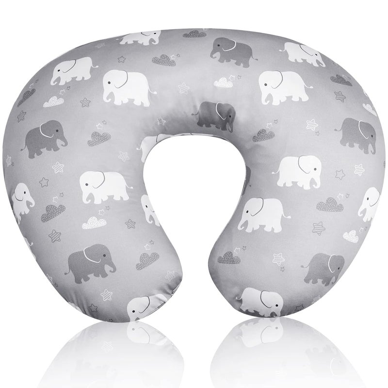 TANOFAR Nursing Pillow Cover, Elephant Breastfeeding Pillow Slipcover for Baby Boys & Girls, Animal Nursing Pillow Case for Newborn, Soft Fabric Fits Snug On Infant, Washable & Breathable - Image 1