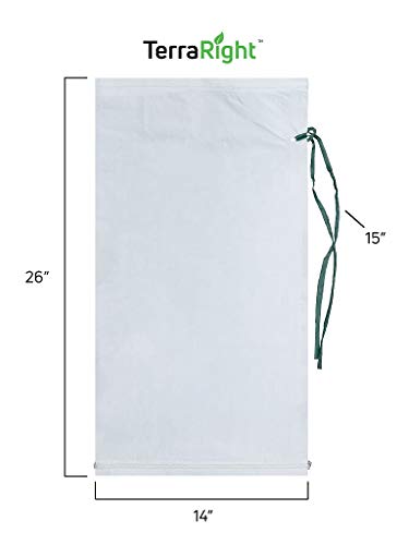 TerraRight Sandbags Extra Durable Empty White Woven Polypropylene Sand Bags wTies Max UV Protection 14 x 26 50 Count - Image 3