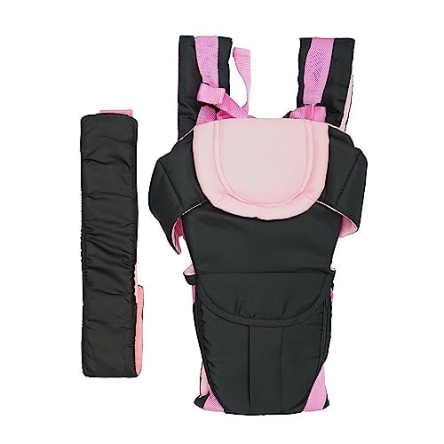 Printgram Toddler Pg 4-in-1 Adjustable Baby Carrier Black Colour Cum Kangaroo Bag/Texture Baby Carry Sling/Back/Front Carrier for Baby with Safety Belt and Buckle Straps 1 Count (Pink) - Image 2