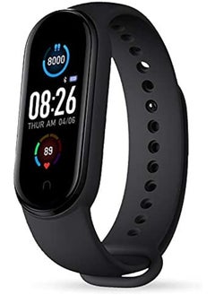 M5 M5 Wristband Fitness Watch Black Smart Activity Tracker, Heart Rate Monitor, Waterproof Sports Watch for Men, Women, Step Counter with Blood Pressure Monitor, Black  - Image 2