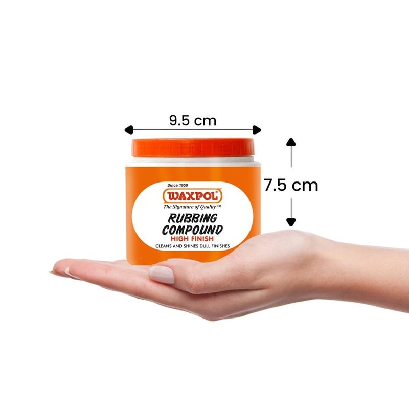 Waxpol مركب فرك عالي اللمعان 500 جرام لإزالة الخدوش العميقة، علامات ورق الصنفرة، الدوامات والهولوغرام، يعزز من لمسة الطلاء، خالي من السيليكون - Image 2