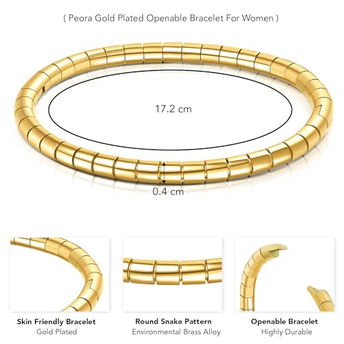 Peora Gold Plated Openable Bracelet Fancy Stylish Jewellery for Women & Girls - Image 5