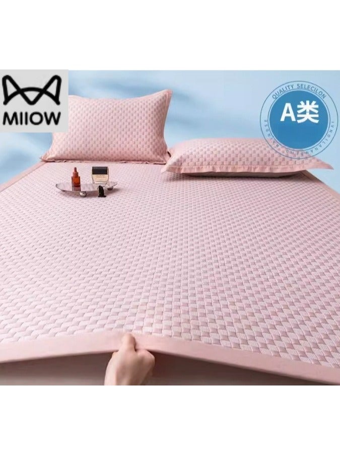 MIIOW طقم ملايات سرير جديد صيفي قابل للغسيل من حرير الثلج البارد مكون من ثلاثة قطع - Image 1