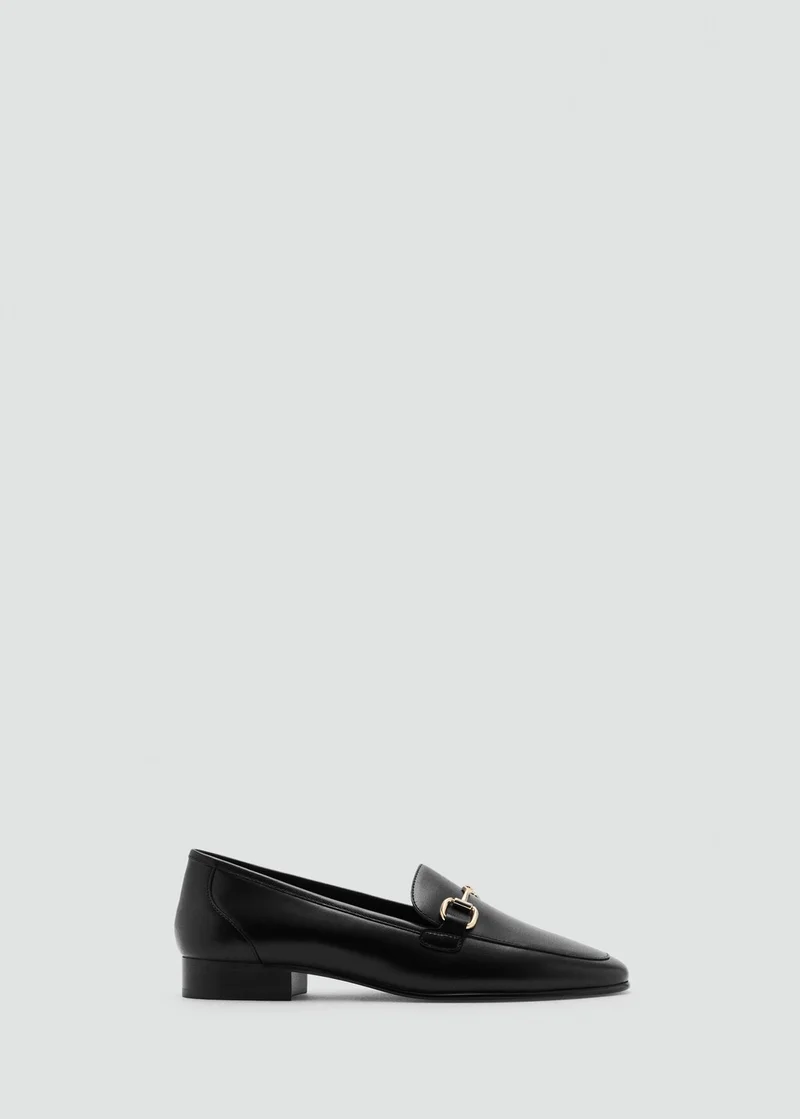مانجو Buckle leather moccasins