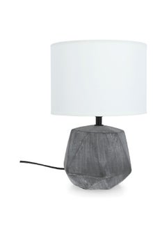 Micasa 60W E27 Base Scratch-Resistant Elegant Decorative Ceramic Table Lamp White and Grey D4485-BLACK 