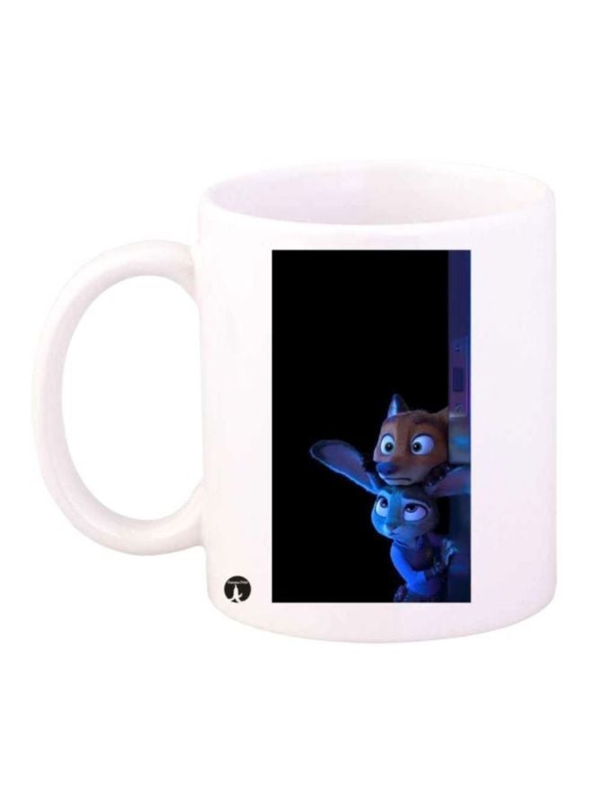 Zootopia Printed Coffee Mug White/Black/Blue