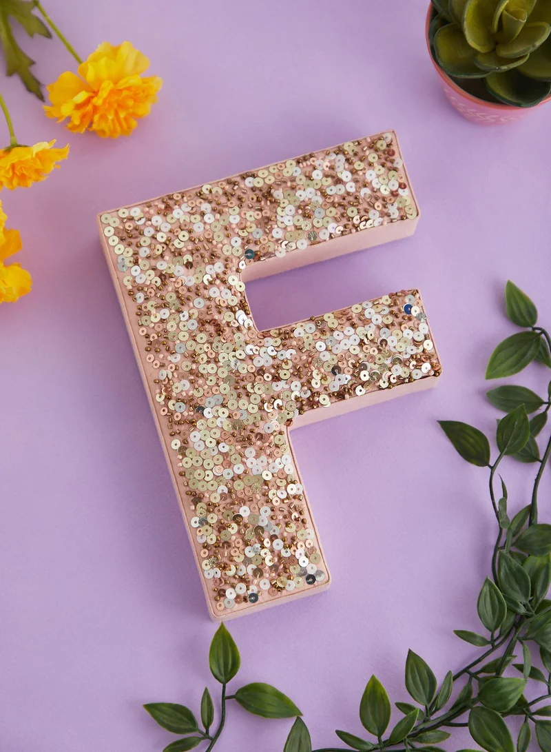 AURORA Decorative Sequin Initial F