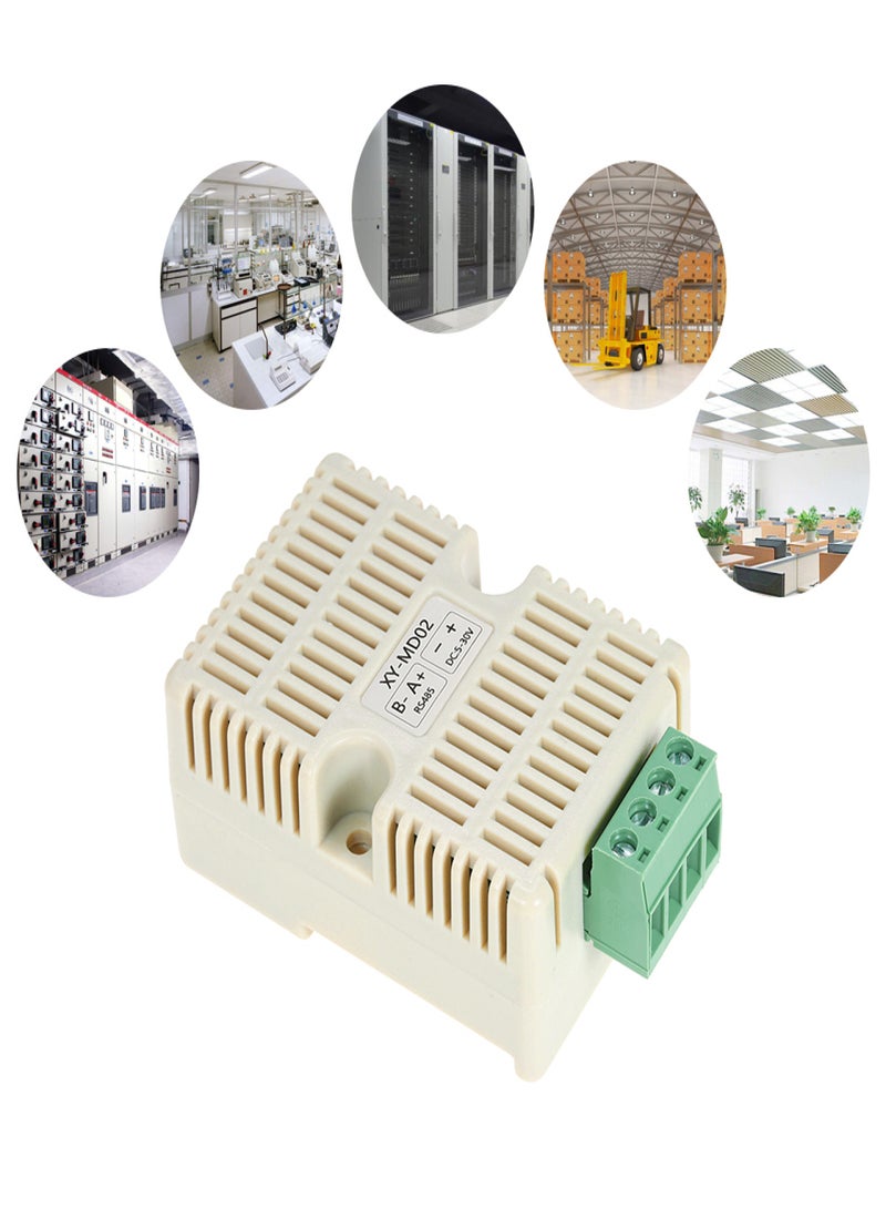 KKmoon RS485 Temperature Humidity Transmitter RS485 Modbus-TRU Temperature Sensor Temperature-Humidity Sensors Temperature and Humidity Monitoring XY-MD02 - Image 3
