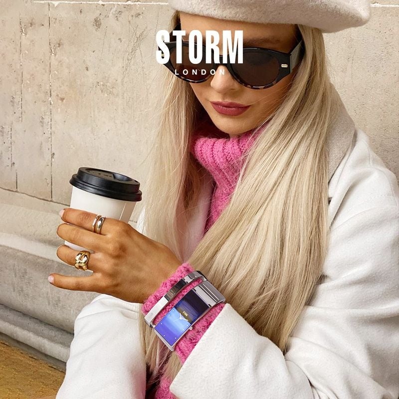 ستورم ساعة STORM من سلسلة ALVARA البريطانية المستوردة للنساء مع عدسة متغيرة اللون وتصميم مقطوع - Image 5