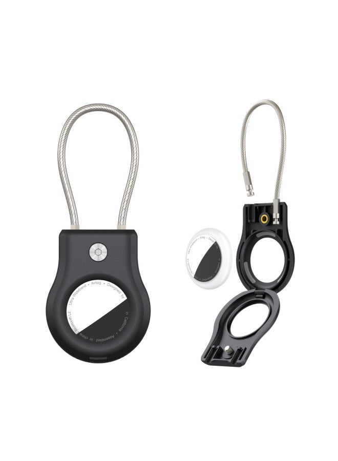 Suitable For Apple Airtag Protective Cover Anti-lost Protective Shell Wire Rope Anti-piracy Metal Keychain Pendant - Image 3