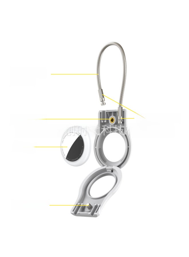 Suitable For Apple Airtag Protective Cover Anti-lost Protective Shell Wire Rope Anti-piracy Metal Keychain Pendant - Image 2