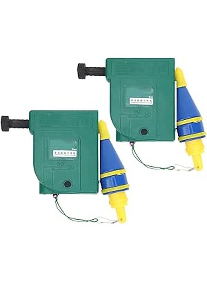 Green Magnetic Wire Hammer Line Plummet Bobs 2pcs 3m Alloy Steel Vertical Measurement Tool - Image 1