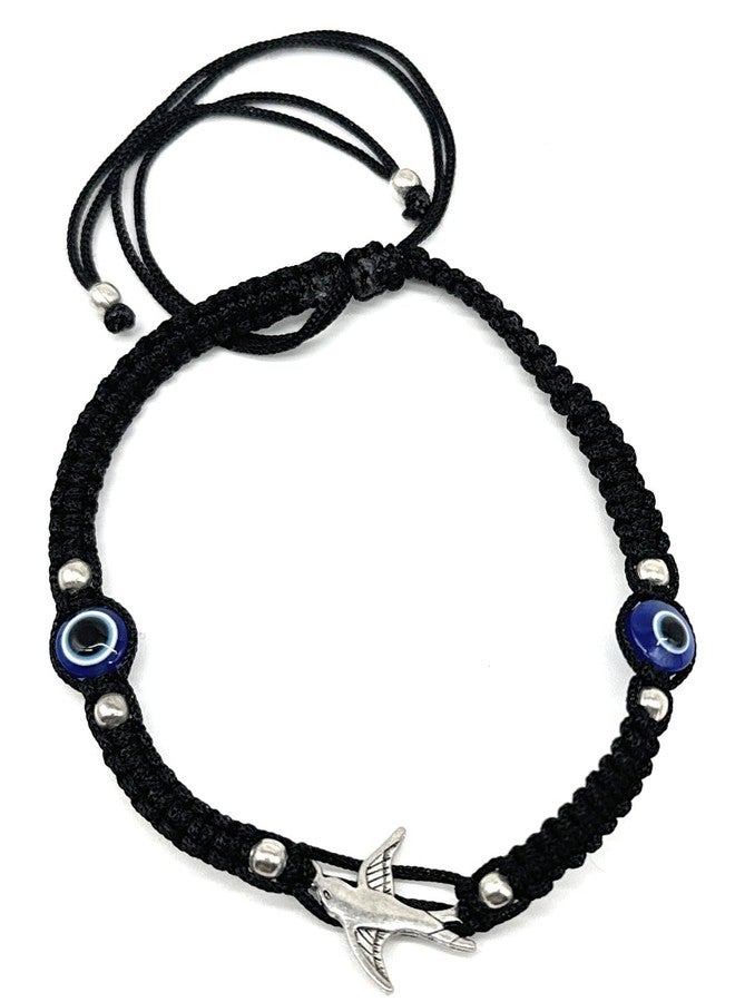Jyokrish Handmade Adjustable Black Silk Thread Bird Anklet For Women | girls | Nazariya |Payal | Adult |Free Size |Workwear |Single Leg - Image 5