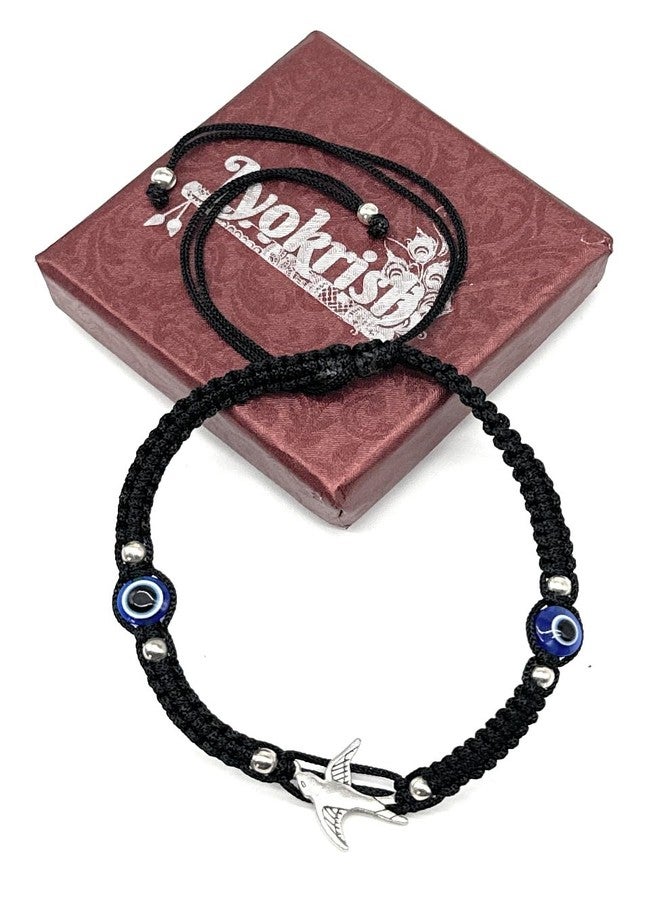 Jyokrish Handmade Adjustable Black Silk Thread Bird Anklet For Women | girls | Nazariya |Payal | Adult |Free Size |Workwear |Single Leg - Image 2