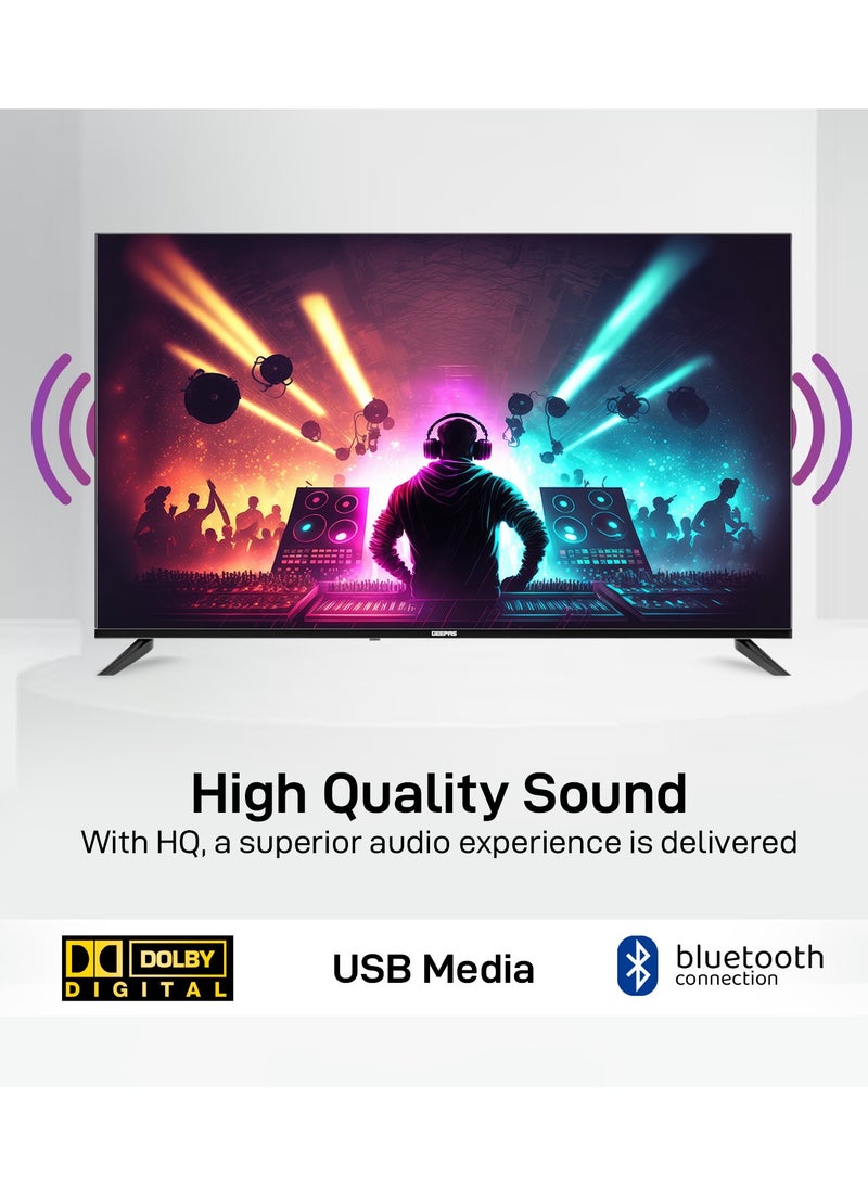 GEEPAS Geepas 65'' 4K UHD, Google Smart LED TV With Remote Control (english) , Chromecast Built-in, Wall Mount Bracket, 2 USB & 4 HDMI Port, Bluetooth, WIFI, Screen Sharing  - Image 3