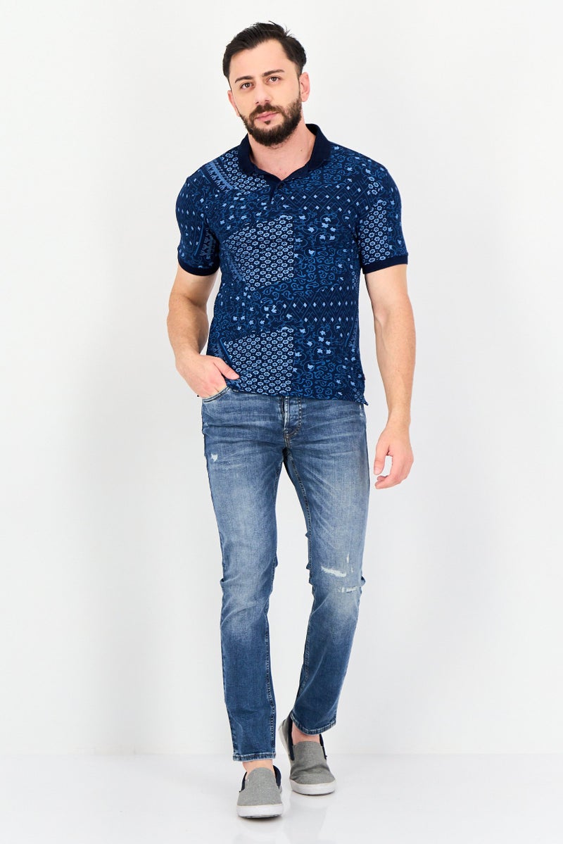 Levi's قميص بولو قصير الأكمام للرجال بتصميم مطبوع عادي، متعدد الألوان - Image 2